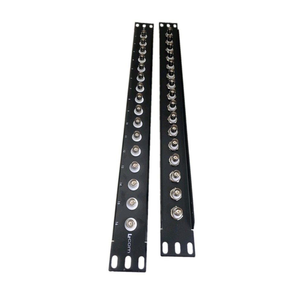 2pc L-COM PR175B16BLK FEED THRU PATCH PANEL